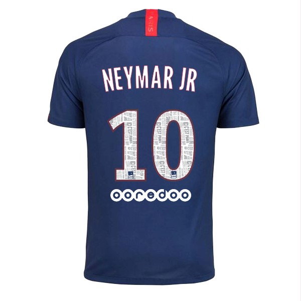 Trikot Paris Saint Germain NO.10 Neymar JR Heim 2019-20 Blau Fussballtrikots Günstig